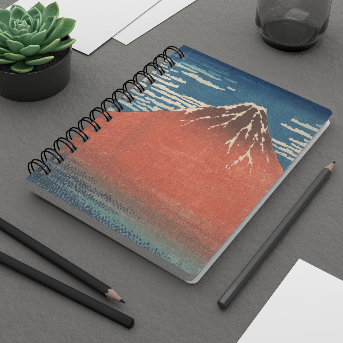 Libreta A5 120 páginas - Fuji Rojo - Merken Prints