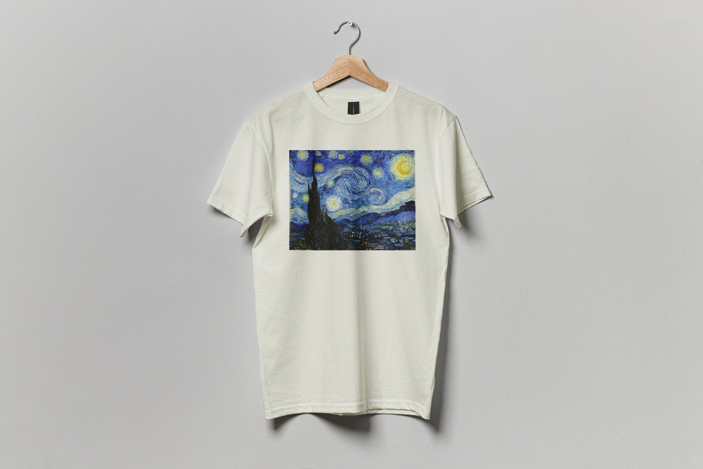 Polera Unisex Algodón - Noche Estrellada Van Gogh - Merken Prints