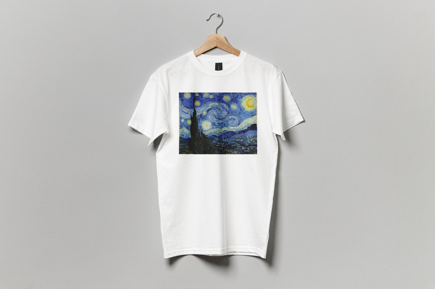 Polera Unisex Algodón - Noche Estrellada Van Gogh - Merken Prints