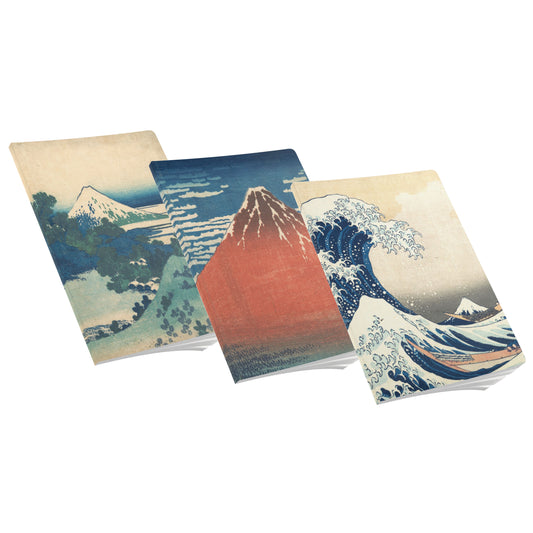 Pack de 3 Libretas A5 120 páginas - Prints Japoneses - Merken Prints 